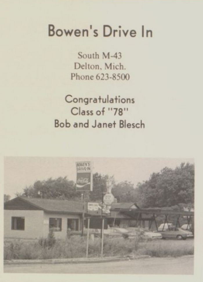 Bowens Family Dining (Bowens Drive-In) - 1978 Delton-Kellogg High School